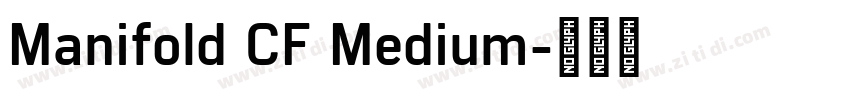 Manifold CF Medium字体转换